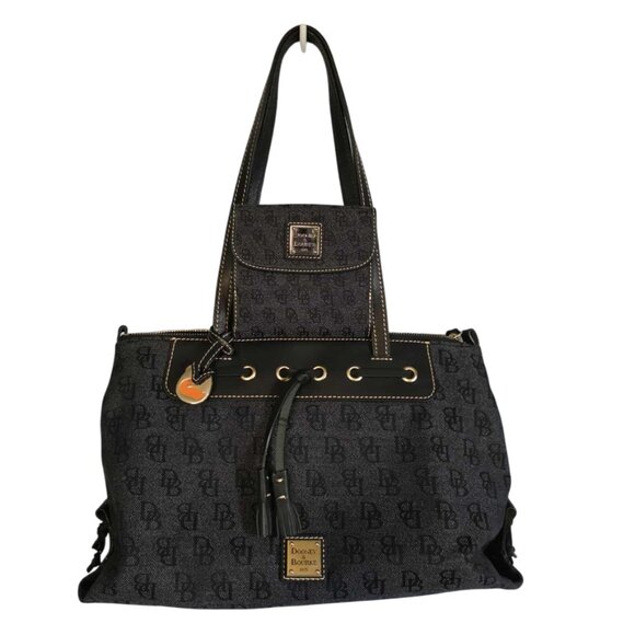 EUC Dooney & Burke Signature Monogram Shoulder Bag with matching Wallet - Picture 1 of 14